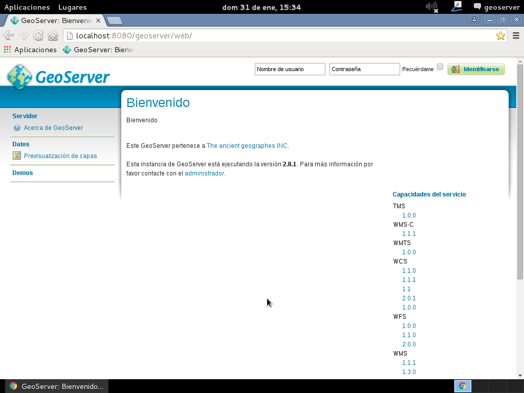 GeoServer Welcome