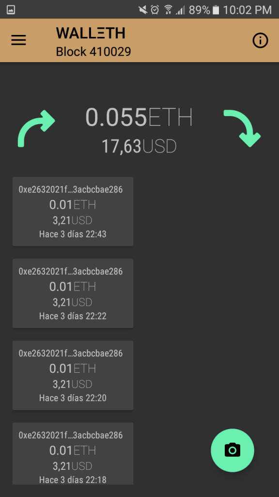 Walleth Transaction principal